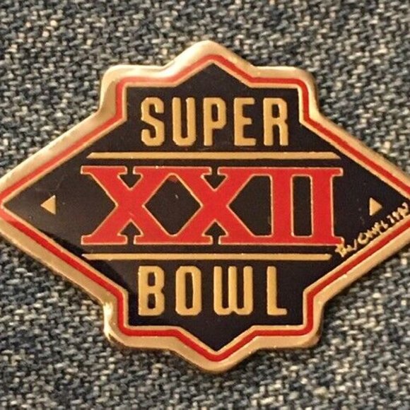2 Washington Redskins Pins ~ Super Bowl 22 ~ XXII~World Champions~NFL ~ Broncos - Picture 5 of 6